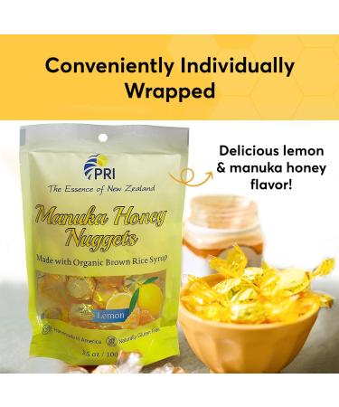 PRI Manuka Honey & Lemon Nuggets - All Natural Hard Candy | 3.5oz - Buy Online on SooperMarket.com