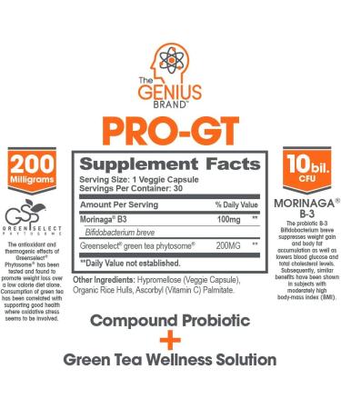 Genius Probiotics for Weight Loss - 30 Servings | Best Gut Health Supplement - Buy Online on SooperMarket.com