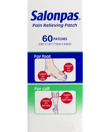 Salonpas Pain Relieving Patches 60 Count - New Edition | Fast Relief for Aches and Pains - Buy Online on SooperMarket.com