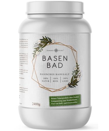 Base bath from Nordic Pure 2400g |Basic bathing additive made in Germany |Basic wellness bath salt perfect for a full bath seat pool foot bath or handbath