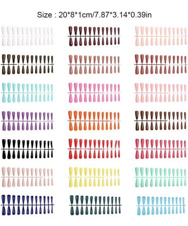 Dajidafu Coffin Nail Set Glossy Classic Scratch Resistant Press-on Fingernails Strong Viscosity Trend Manicure Stickers Type 14 - Buy Online on SooperMarket.com