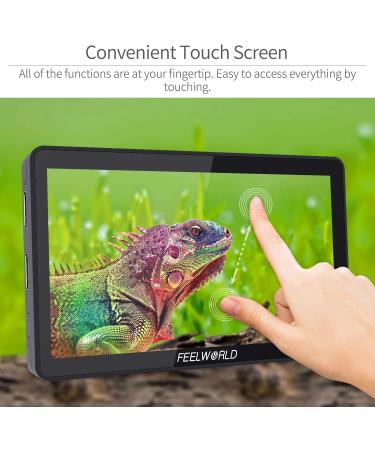 FEELWORLD F6 Plus 6 DSLR Camera Field Monitor | Full HD 1920x1080 IPS Screen with HDR, 3D Lut, Video Peaking, Focus Assist | 4K HDMI, 8.4V DC IO | Tilt Arm Included - Buy Online on SooperMarket.com