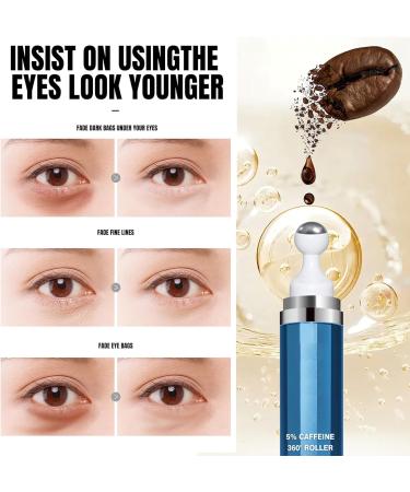 Funnaura Dark Circle Caffeine Eye Cream 360 Roller Puffy Eyes Bags Under Eyes Reduce Wrinkles and Fine Lines - Buy Online on SooperMarket.com