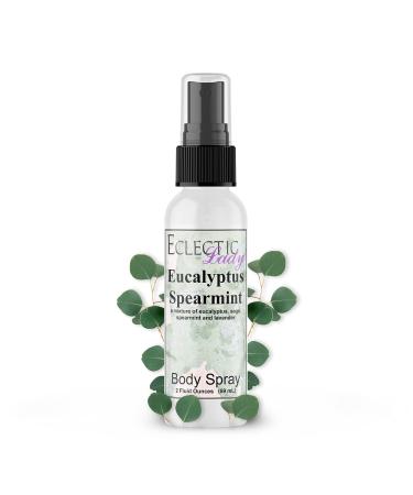 Eclectic Lady Eucalyptus Spearmint Moisturizing Body Spray Double Strength Spear Mint Fragrances Handcrafted in USA Paraben-Free Phthalate-Free Fragrance (2 oz) Double Strength 2 Fl Oz (Pack of 1)