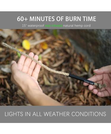 CrocSee Survival Wick Hemp Cord Tinder Kit with Waterproof Aluminum Bellows Tube Sleeve - Fire Starting Essentials - Buy Online on SooperMarket.com