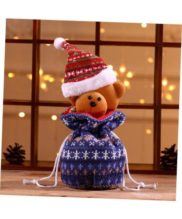KOMBIUDA 1pc Christmas Candy Portable Storage Ornament Hanging Bag Little Knitted Bear Adorable Kids Bags - Buy Online on SooperMarket.com