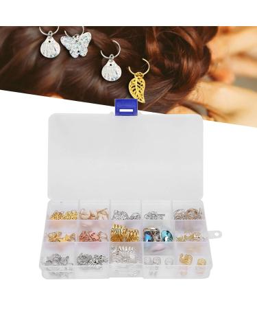 Shop DIY Hair Braid Rings - Snowflake Leaves Pendant Dreadlocks Jewelry Accessories for Unique Hair Styles - Buy Online on SooperMarket.com