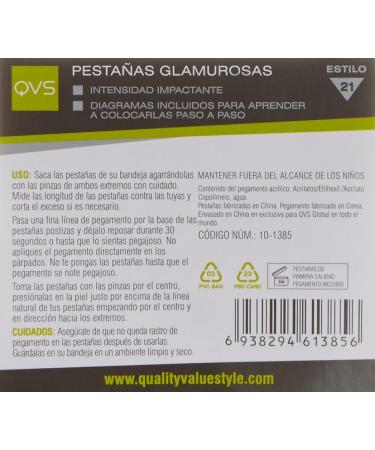 Qvs Glamour Lashes Fluttering Feathers Eyelashes Includes Lash Adhesive - Buy Online on SooperMarket.com
