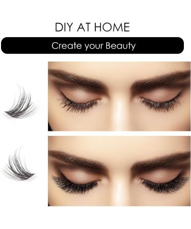144PCS 3D Reusable D Curl Cluster Lashes | Natural Look Soft DIY Eyelash Extensions | 10-16MM Mix | DM06 - Buy Online on SooperMarket.com