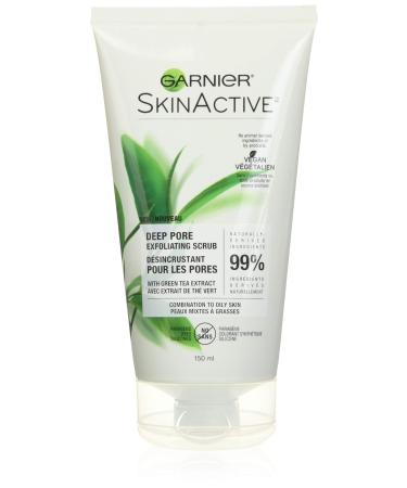 Garnier SkinActive Deep Pore Exfoliating Scrub with Green Tea 5 fl oz (150 ml)