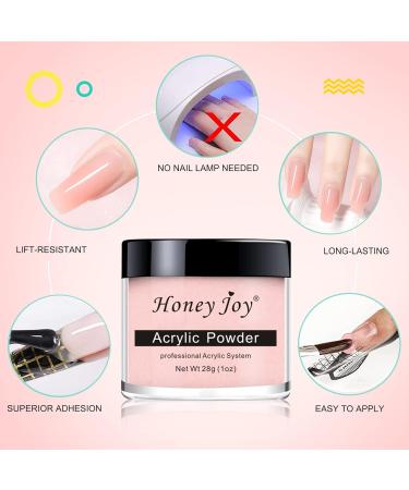 Acrylic Nail Powder Set - 4 Colors (Clear, French White, Nude, Pink) for Nail Extension & 3D Carving - Professional Polymer Colored Acrylic Powder - 28g - UK - Buy Online on SooperMarket.com