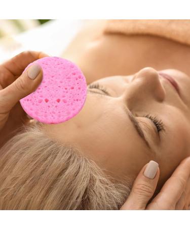 Teksome Face Wash Sponges | Wood Pulp Cotton Skincare Sponges | Cosmetic Spa Sponges Makeup Remover Cleansing Pads for Personal Spa Esthetician Use 20 Pieces - Buy Online on SooperMarket.com