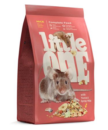 Little One complete food for mice in a bag pack of 5 (5 x 400 g) with Yucca & Spray Millet 400 g (pack of 5)