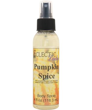 Pumpkin Spice Body Spray (Double Strength) 4 ounces Body Mist for Women with Clean Light & Gentle Fragrance Long Lasting Perfume with Comforting Scent for Men & Women Cologne with Soft Subtle