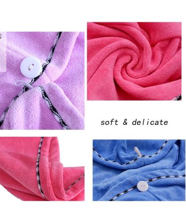 Anller 3-Pack Microfiber Hair Crop & Drying Cloth Set - Bath Cap & Shower Headscarf for Long Thick Hair - Buy Online on SooperMarket.com