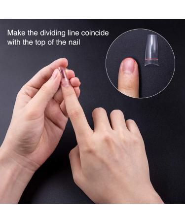 500 Pieces Clear French False Nail Tips with Box - Acrylic Artificial Nails for Women & Girls (10 Sizes) - Buy Online on SooperMarket.com