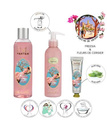 Un Air d'Antan Rose Perfume Spa Gift Basket Cherry Blossom 3PC - Buy Online on SooperMarket.com