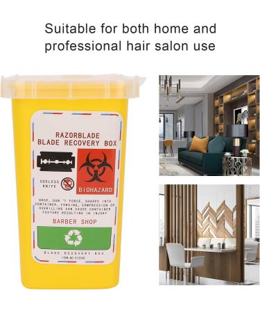 Sharps Disposal Container Disposal Blade Container Barbershop Hair Salon Shaving Knife Blade Disposal Collect Box for Home and Professional use(yellow) - Buy Online on SooperMarket.com