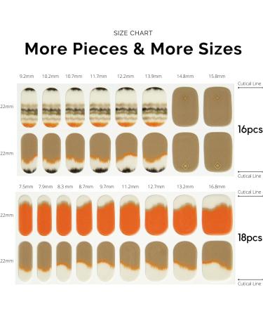 NAILOG Semi Cured Gel Nail Strips 34 pcs Salon-Quality Gel Nail Stickers Long Lasting Nail Wraps for Women with Soft Gel Finish (Evoking) - Buy Online on SooperMarket.com