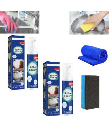 Acssart Foam Cleaner Acssart Cleaner acssart foam cleaner bathroom Kitchen Heavy Oil Stain Foaming Cleaner Bubble Cleaner Foam Spray Bathroom All Purpose Rinse Free Cleaner Spray (2 100ML)
