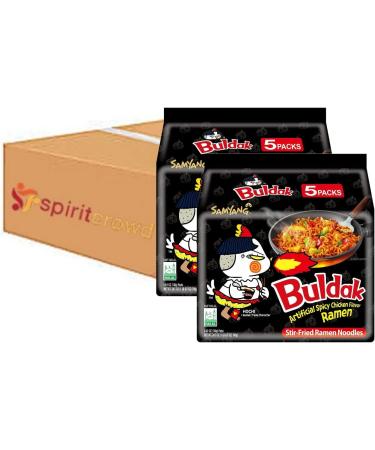 SPIRITCROWD Samyang Noodle Buldak Hot Chicken Flavour Korean Style Instant Ramen Spicy Challenge Halal 140g (Pack of 10) - Buy Online on SooperMarket.com