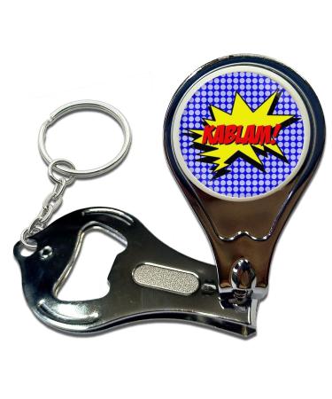 BadgeBeast.co.uk Kablam! - Key Ring Bottle Opener and Nail Clipper
