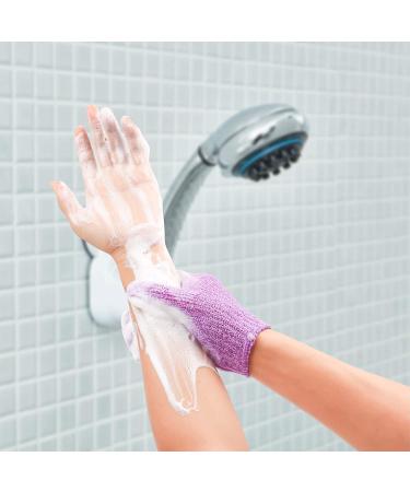 12 Pairs Double Sided Exfoliating Gloves | Body Scrubber Scrubbing Mitts for Shower | Dead Skin Cell Remover | 12 Colors - Buy Online on SooperMarket.com