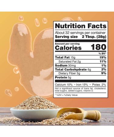 Roland Foods Tahini - Pure Ground Sesame Seed, Specialty Imported 2lb Jar - Buy Online on SooperMarket.com