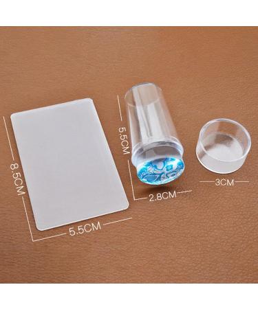 Tainrunse French Manicure Stamp Patterned Nail Art Tool for Professionals Beginners 1 Set with Easy-to-use Reusable Clear Silicone Stencil Clear - Buy Online on SooperMarket.com