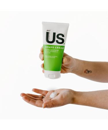 BIC US Shaving Cream with Aloe Vitamin E & Argan Oil - Smooth Shave for Men & Women | 1 Count - International Shipping Available - Buy Online on SooperMarket.com