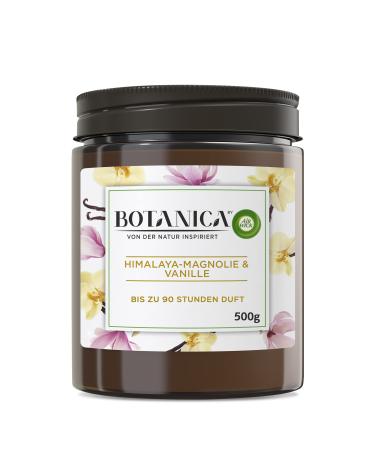 Botanica by Air Wick Large fragrance candle XL - up to 90 hours - fragrance: Himalaya -Magnolie & Vanille - Sustainably made with natural ingredients - 1x500g candle in glass 500 g (1 Pack) Himalaya magnolia & vanilla 500g