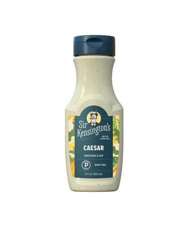 Sir Kensington's Caesar Dressing and Dip Caesar Salad Dressing, Keto Diet & Paleo Diet Certified, Dairy Free, Non-GMO Project Verified, Shelf-Stable 9 oz