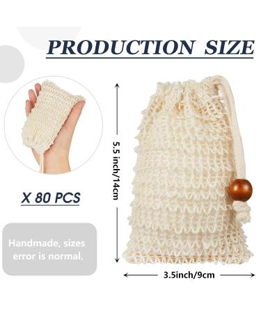 Cunhill Sisal Soap Saver Bag with Wooden Bead - Exfoliating and Drying Soap Pouch for Bath and Shower - Buy Online on SooperMarket.com