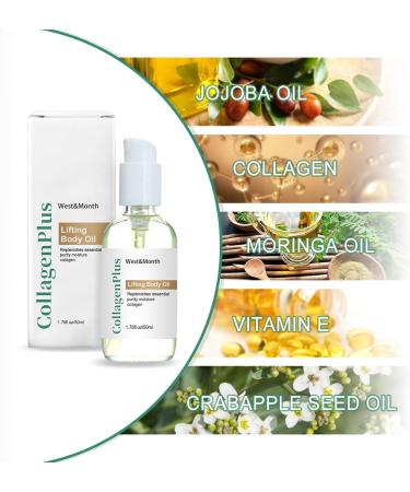 Body Tightening Oil | 1.69-Usen Anti-Cellulite Massage Oil for Abdominal Breast & Buttocks | Firming Oil for Belly Chest Arms & Legs | International Shipping - Buy Online on SooperMarket.com