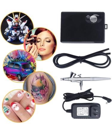 Fy-Light Airbrush Kit with Compressor for Makeup, Tattoos, and Cake Decorating - Black - Buy Online on SooperMarket.com