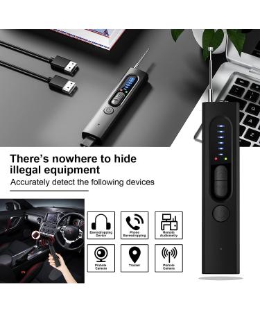 WGP Hidden Camera Detector - Anti Spy Device with 5 Sensitivity Levels - RF Detector for Home, Office, and Travel - 25H Working Time - Black - Buy Online on SooperMarket.com