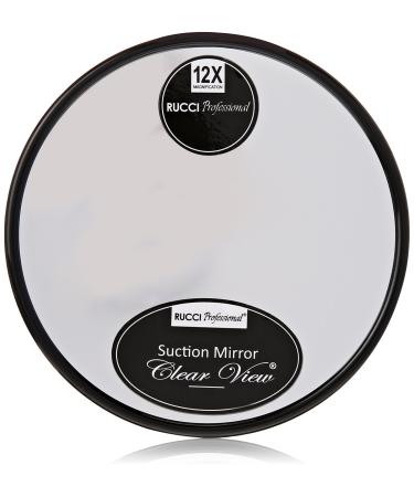 Rucci M870 Suction Cup Mirror  12X  Black  5-Inch Diameter 12X  5 Inch Diameter