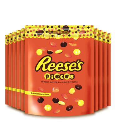 Reese's Pieces Peanut Butter In a Crunchy Shell 90g Pouch x 10 Piece's Pouch