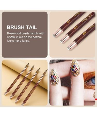 Shine Chance Acrylic Nail Brush Size 8 - 100% Real Kolinsky Art Brush for Acrylic Powder - Handmade Wood Handle Extension Tool for DIY & Professional Use - Buy Online on SooperMarket.com