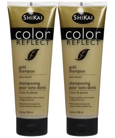SHIKAI PRODUCTS SHAMP COLOR REFLECT GOLD 8 FZ Pack of 2