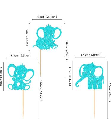 24pcs Blue Elephant Cupcake Toppers It Is A Boy Baby Shower Cupcake Picks Decoration Baby Boy Birthday Party Supplies Blue02 - Buy Online on SooperMarket.com
