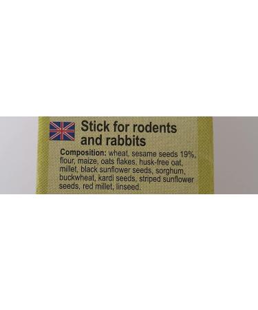 Double Pack 2x Hamster Rabbits Sticks Food SESAME SEEDS Flavor 115g Guinea Pig Rat Mouse Gerbil Rodents Animal Pet Vegetable Foods Treats Snacks with Hooks - Buy Online on SooperMarket.com