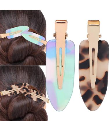 No Bend Hair Clip No Crease Duckbill Hair Clips No Crease Hair Clips Bangs Hair Clip No Dent Hair Barrettes Styling Duckbill Clips(Leopard) - Buy Online on SooperMarket.com