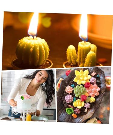 3pcs Silicone Mold Candle Molds Soap Mold Simulation Succulent Plants Molds Aromatherapy Candle Mold Handmade Soap Making Mold Scented Candle Mold Silica Gel Epoxy Abrasives Transparent 4.9X4.5X2.9CM - Buy Online on SooperMarket.com
