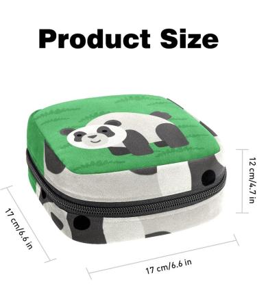 Anna Cowper Green Pandan Sanitary Napkin Storage Bag | Multi-colored Portable Period Bag for Women | Menstrual Cup & Nursing Pad Holder - Buy Online on SooperMarket.com
