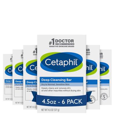 Cetaphil Deep Cleansing Bar 4.5 oz (127 g)