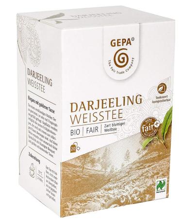 Gepa Organic Darjeeling White Tea - 100 tea bags - 5 pack (20 x 2g pPack)