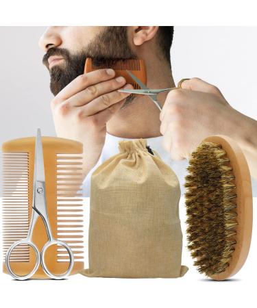 Beard Growth and Grooming Kit with Beard Oil and Balm - Christmas Gifts for Men - Orange Beard Kit with Wash, Comb, and Brush - Buy Online on SooperMarket.com