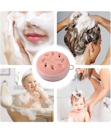 Silicone Face Massager Brush Super Soft Face Scrub Brush with Soft Bristles Smart Face Scrubber Exfoliator Manual Face Wash Scrub for Face Skincare Anti Agging Skin Cleanser Makeup Tool Pink - Buy Online on SooperMarket.com