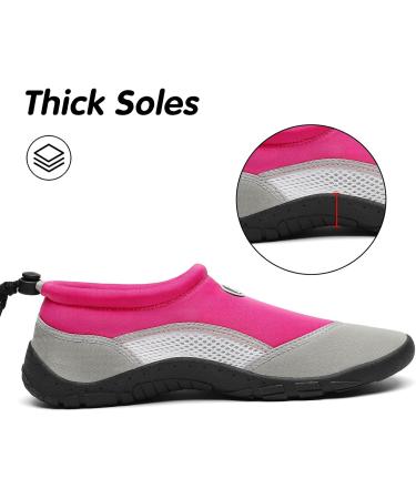 Mishansha Unisex Bathing Shoes - Lightweight Breathable Non-Slip Barefoot Footwear Magenta Pink Size 36-46 EU - Buy Online on SooperMarket.com